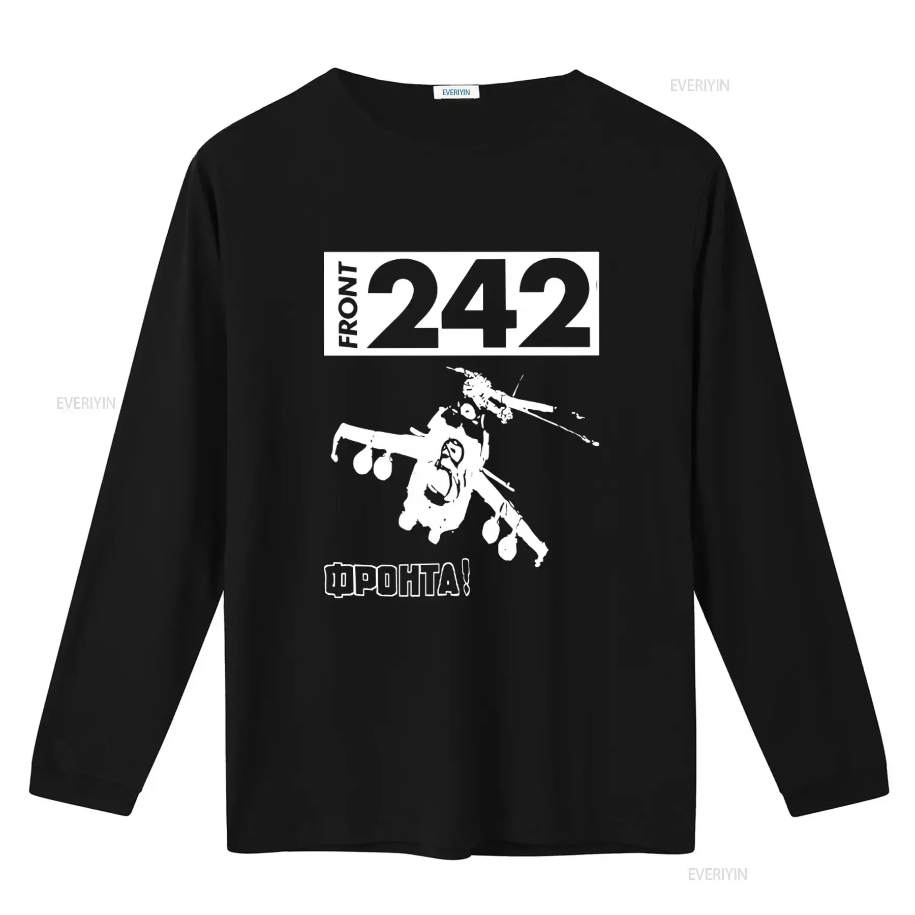 Front 242 Vintage Rare Original Black Helicopter T Shirt XL Size vintage Washed graphic Stretched Versatile Stylish Breathable