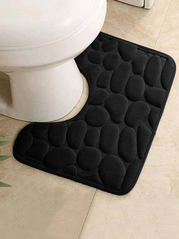 Washroom toilet foot mat U-shaped floor mat waterproof pad Bathroom bathroom water absorption anti-skid pad