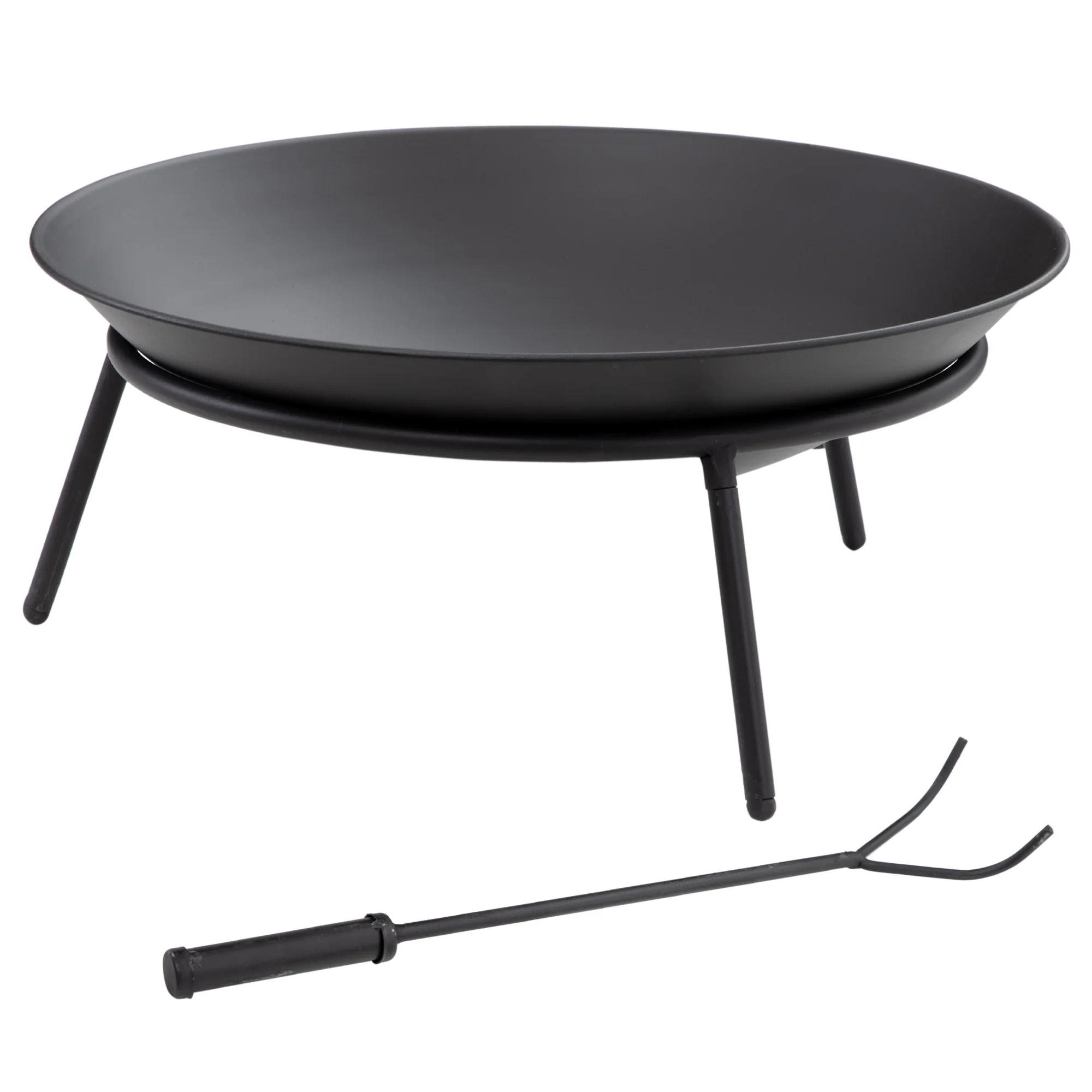 Outsunny Brasero Exterior de Jardín con Atizador para Hogueras Terraza Ø47x21 cm