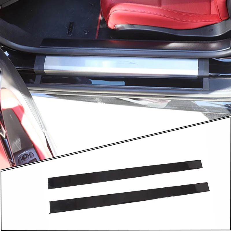 

For Jaguar F-TYPE 2013-2024 Gloss Black Car Exterior Door Sill Panel Cover Decorative Stickers Car Accessories 2 pcs