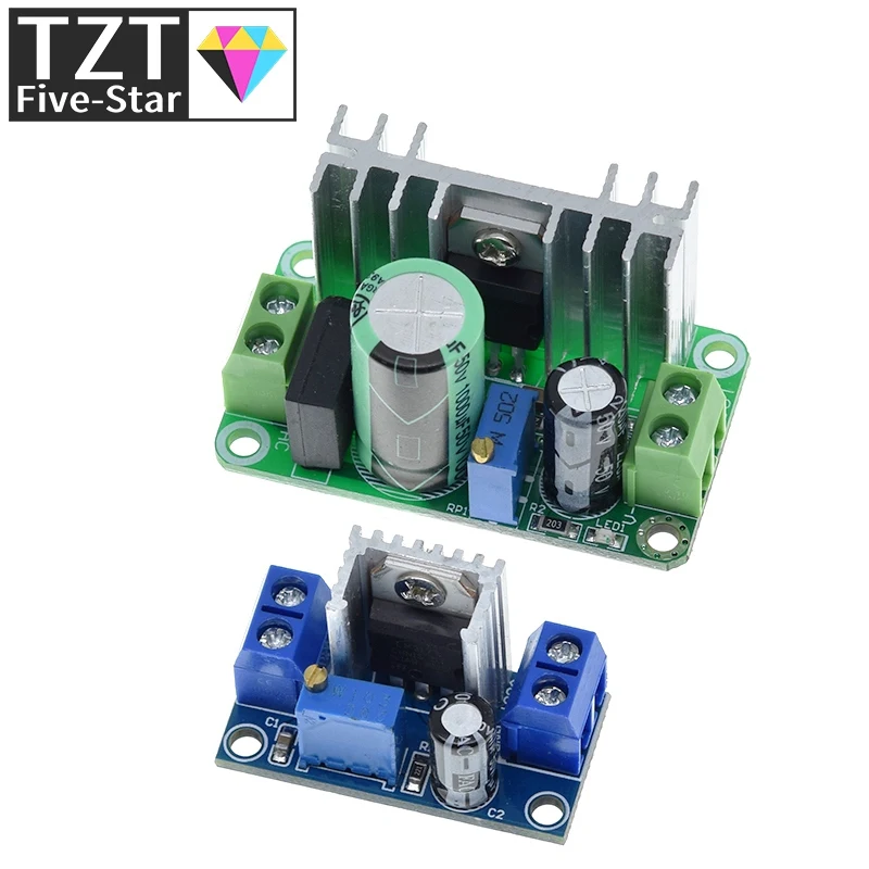 LM317T DC-DC Adjustable Converter Buck Step Down Circuit Board Module Linear Regulator Power Supply with rectifier filter