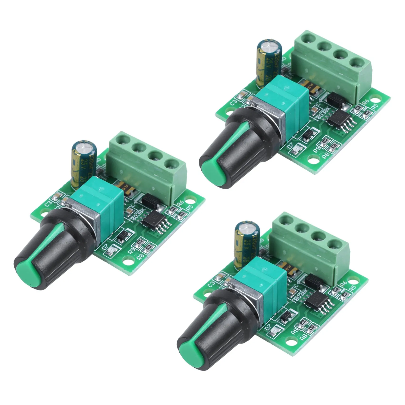 

Y51A-3X 1.8V 3V 5V 6V 7.2V 12V 2A 30W DC Motor Speed Controller (PWM) 1803BK Adjustable Driver Switch