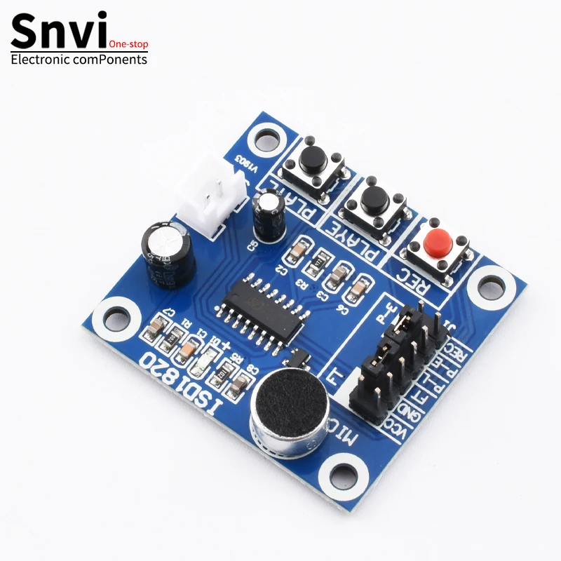 ISD1820 recording module voice module the voice board telediphone module board with Microphones + Loudspeaker