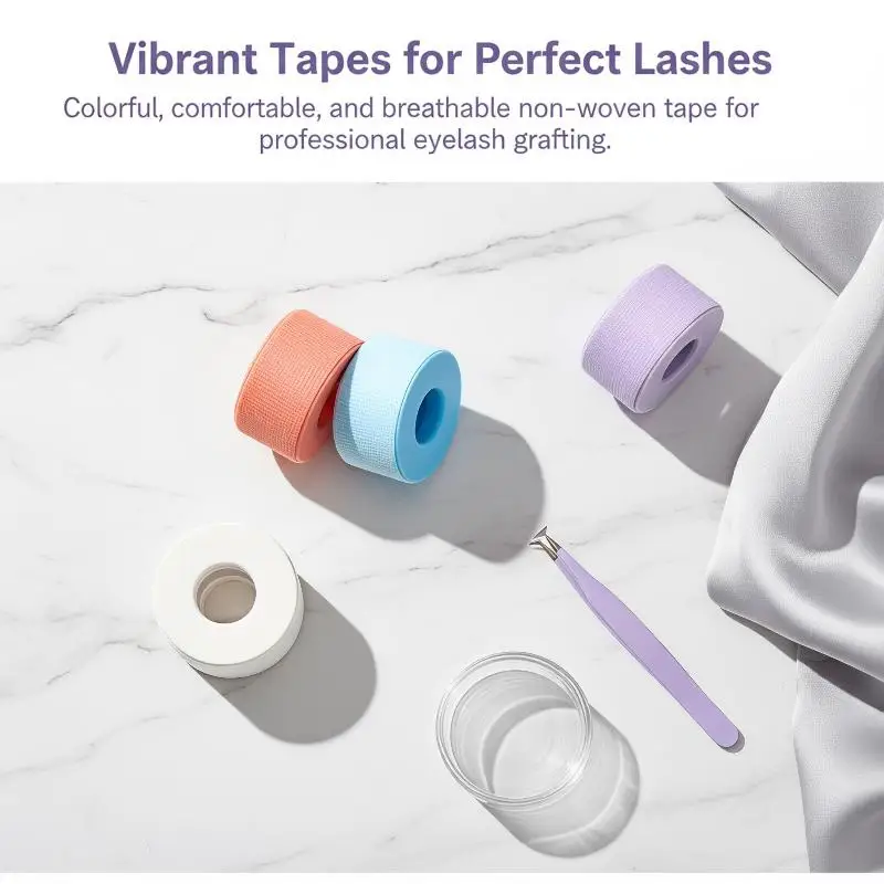 Gentle Non-woven Medical Silicone Lash Tape 1 Roll Waterproof Under Eye Gel Pad Patch for Sensitive Skin Lash Lovers