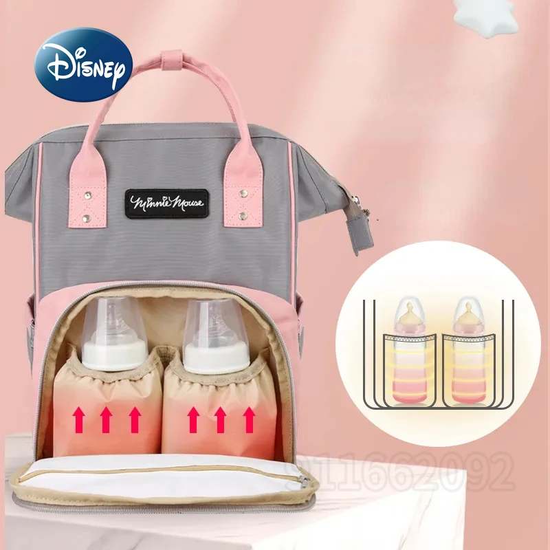 Disney Mickey\'s New Diaper Bag Backpack Luxury Brand Original Baby Diaper Bag Large Capacity Baby Bag Cartoon Fashion Backpack