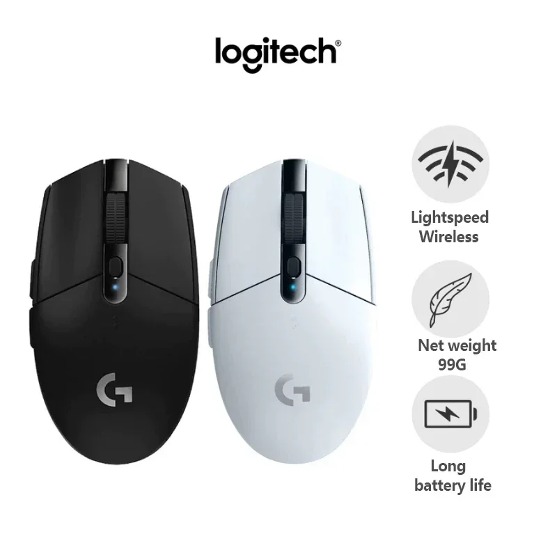 ماوس لوجيتك G304/G305 اللاسلكي للألعاب - تقنية LIGHTSPEED، تصميم خفيف للغاية، خيارات ألوان متعددة