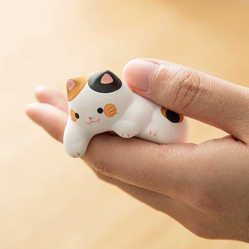 Computer Screen Monitor Small Ornaments Desktop Doll Cat Rabbit Frog Car Home Decoration Lucky Cat  Figurine  Home Accessories