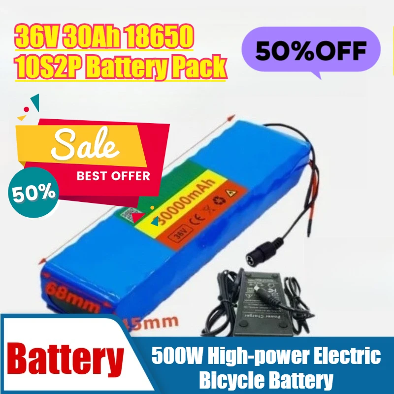 

36V 30Ah 18650 10S2P Battery Pack 500W High-power Electric Bicycle Battery