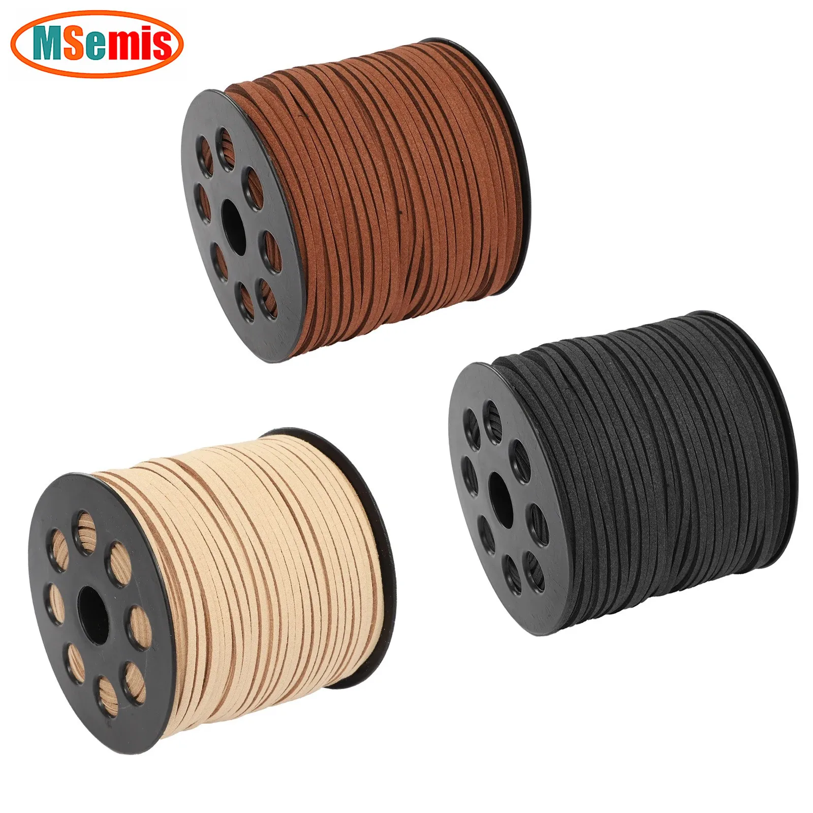 

1 Roll Faux Leather String Crafts Handicrafts Stretchy Cord Rope Accessory Tool for Bracelets Jewelry Making Shoelaces Braiding