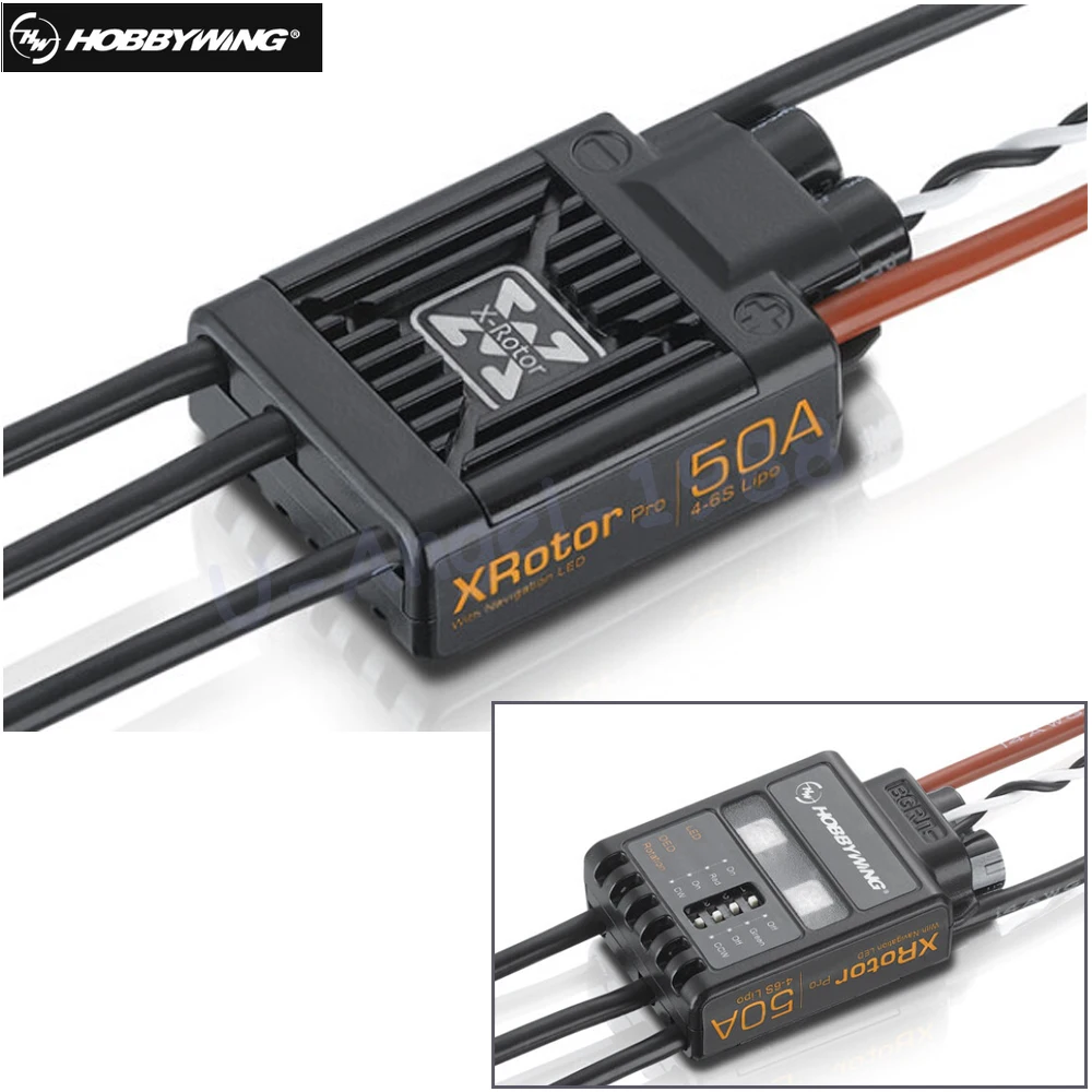 

2pcs/lot Hobbywing XRotor Pro 50A 4-6S Brushless speed controller ESC Multi-Rotor Aircaft DIY For RC Model