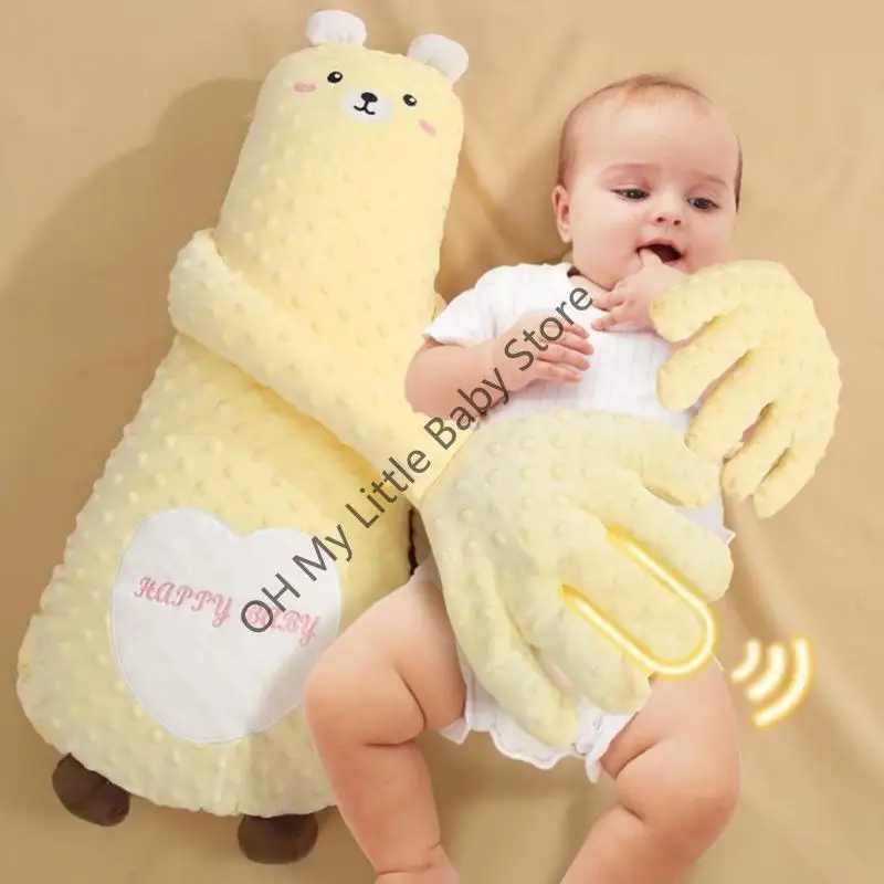 M76C كارتون مهدئ اليد وسادة استرضاء قابلة للتسخين لعبة المعزي للطفل مع/بدون 52 أغنية تعزيز راحة النوم #3