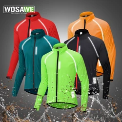 WOSAWE Reflective Men's Cycling Jackets Windproof Riding Bicycle Clothing Windbreaker Outdoor Sports Running MTB Bike Mesh Vest