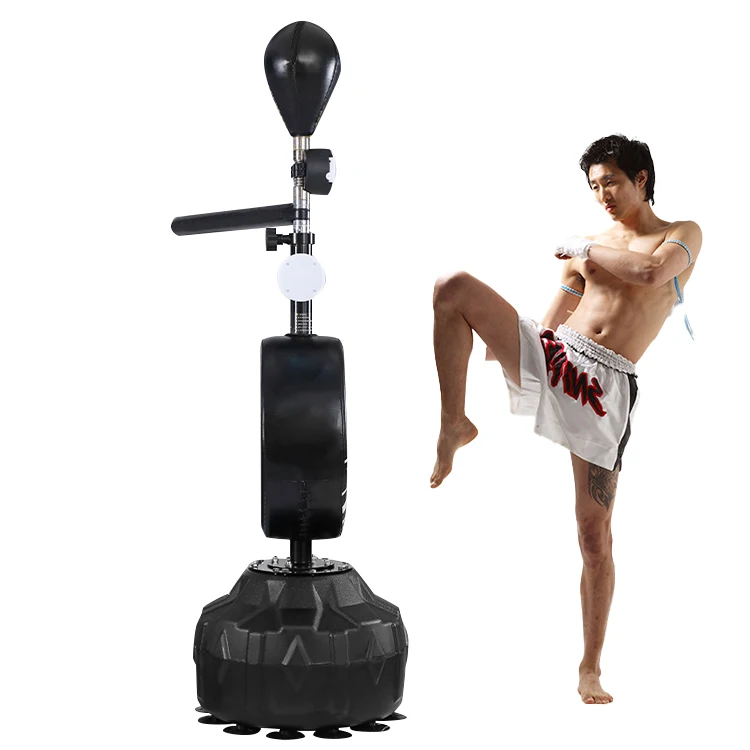 

Boxing Speed Trainer Free Standing Punching Bag Boxing Ball with Reflex Bar Adjustable Height