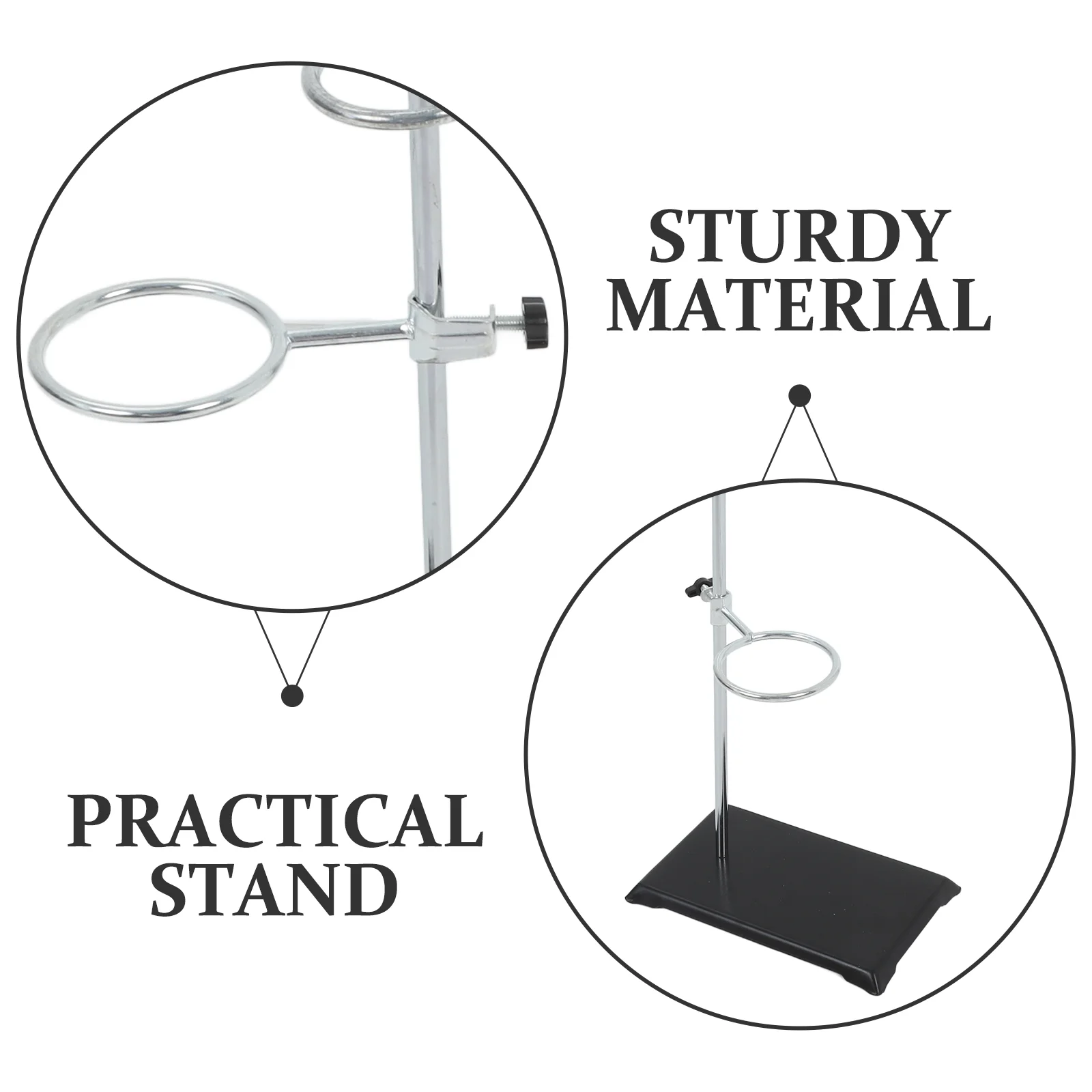 ม้านั่งทดลองขาตั้งเหล็กหลอดทดลองแหวน CLAMP Lab Flask อุปกรณ์ห้องปฏิบัติการสแตนเลส FIXTURE