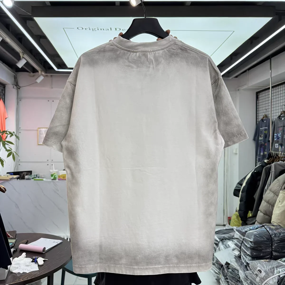 Nice Washed Tie-dyed HOPE IN HEART Cartoon Duck Print T-Shirt Men Women Best Quality Oversized Top T Shirt Tee