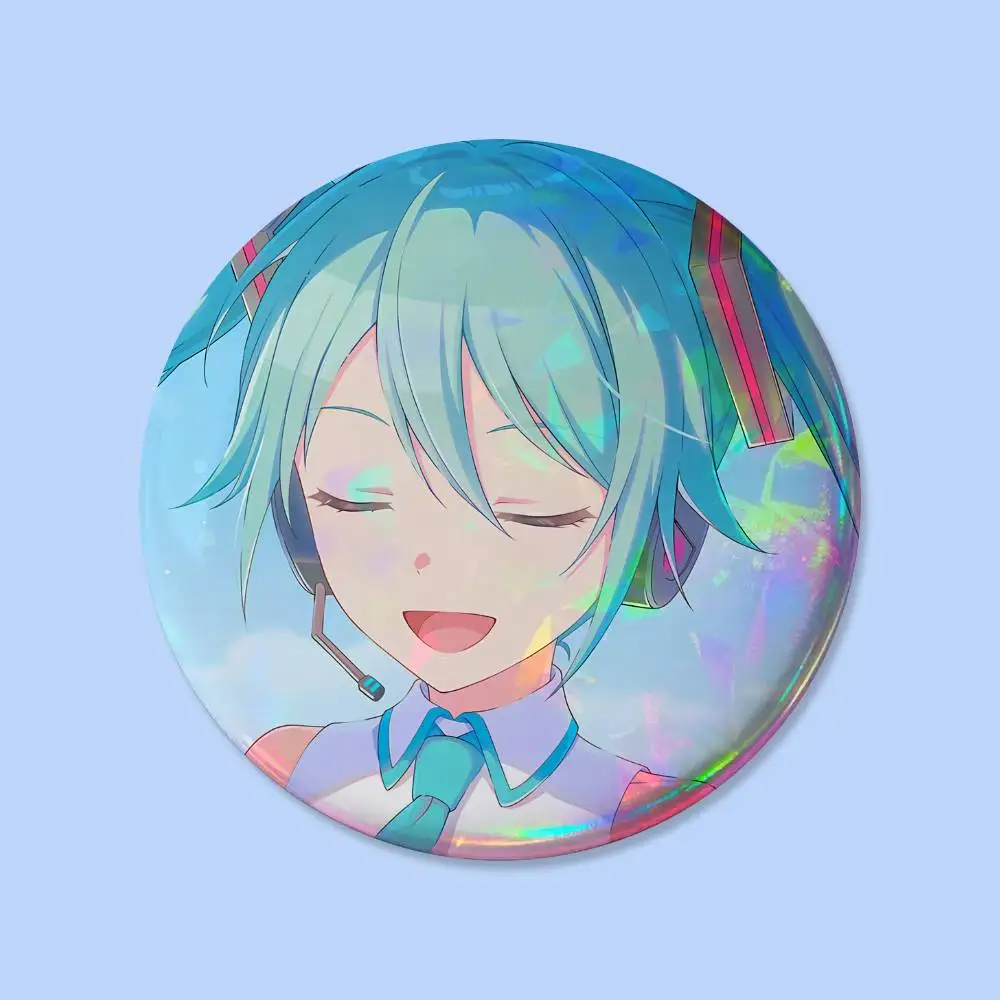 Niedliche M-Miku Kawaii Anstecknadeln Runde Kreative Broschen Taschen-Deko-Accessoires für Fans und Freunde Geschenke – Detail 10