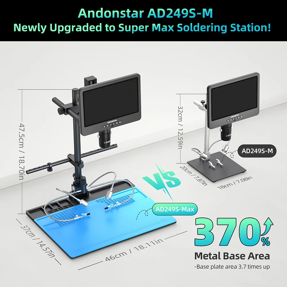 Andonstar Trinocular AD249SM-Max HDMI Digital Microscope 2000X 10.1\