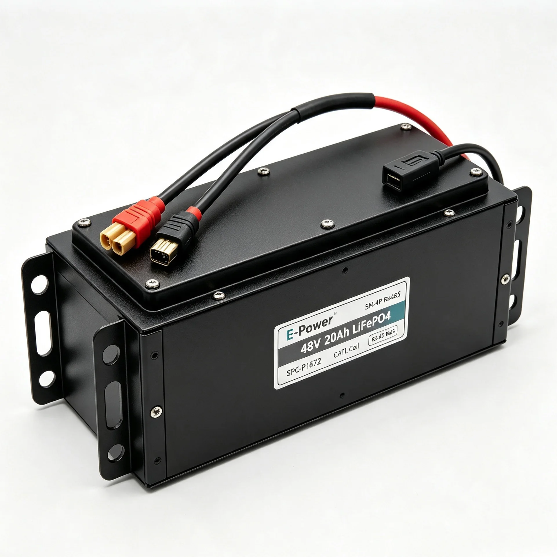 E-Power 48V 20Ah LiFePO4 AGV Battery 960Wh CATL Cell 15S1P RS485 Communication BMS Industrial Robot Storage Battery XT90 Connect