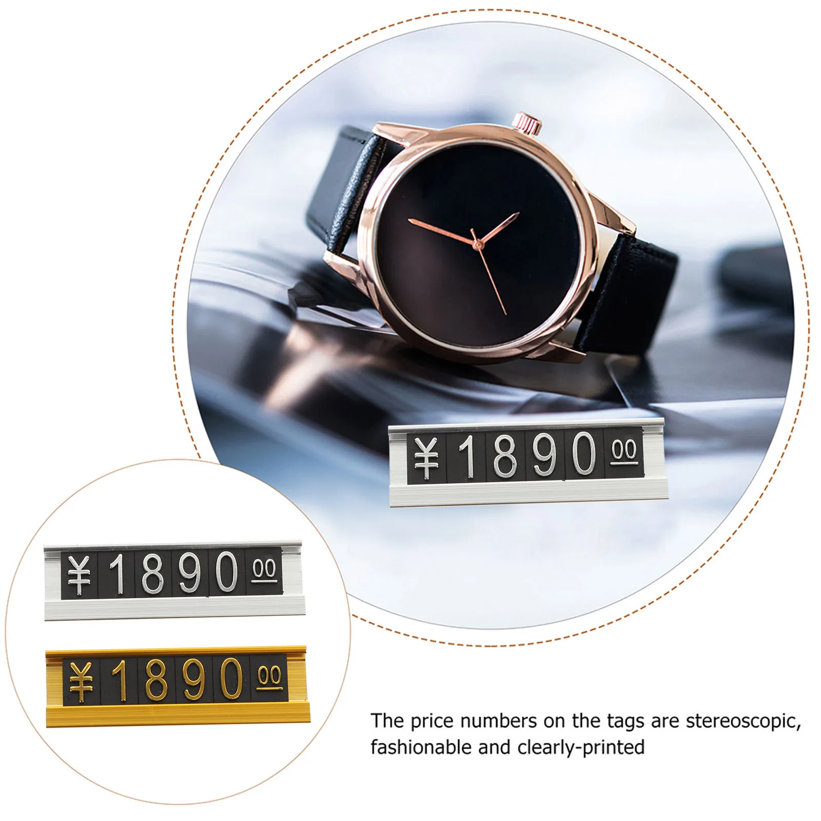 

10pcs Price Tag Commodity Price Label Signs Aluminum Alloy Number Display Tags For Vegetables Fruit Supermarket Store Mall