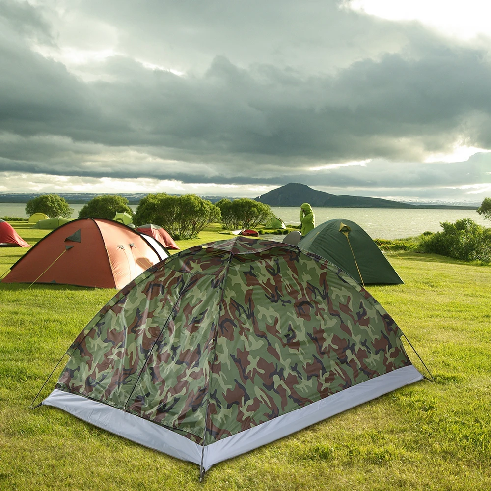 TOMSHOO Campingzelt für 2-Personen, einlagig, für den Außenbereich, tragbar, Camouflage-Sommerzelt für Outdoor-Camping, Reisen – Detail 14