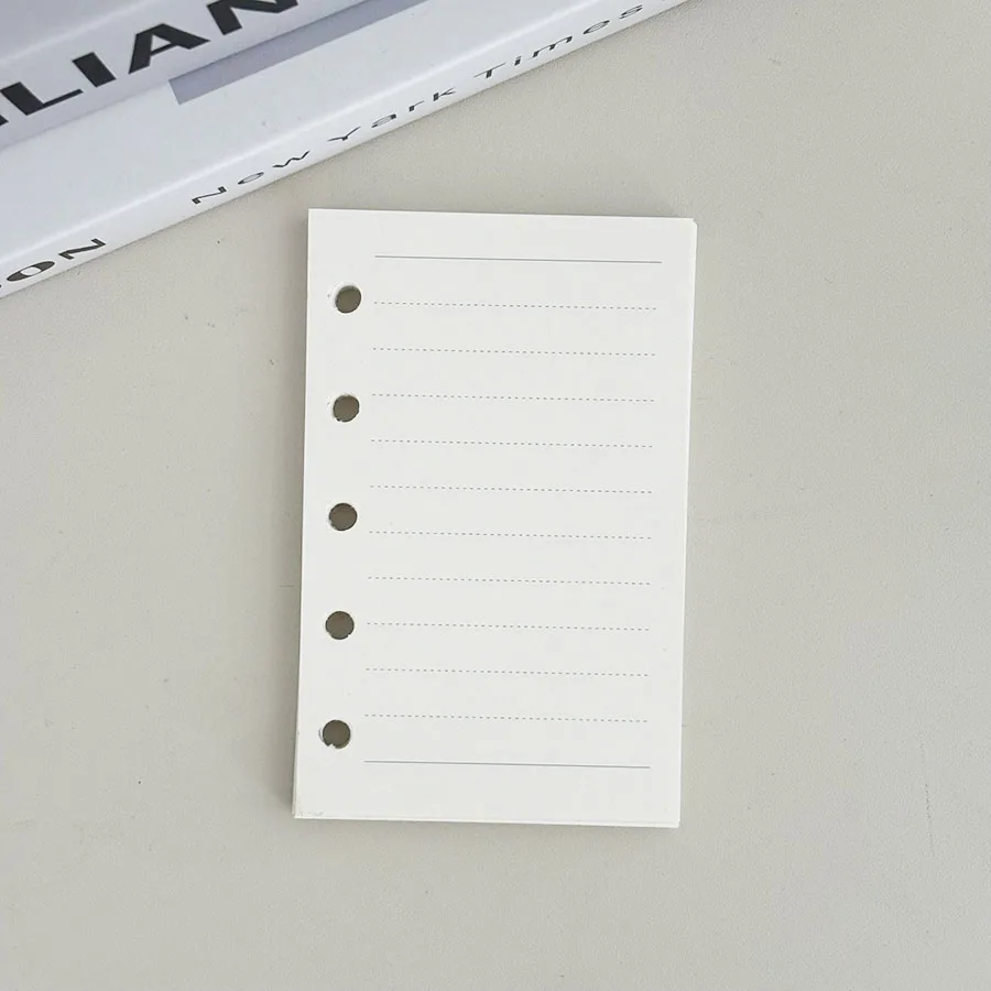 M5-Ring-Nachfüllpapier und -taschen, 45 Blatt Gird/Line/Blank/Kraft-Notizbuch, 10 Stück PP-Binder-Aufbewahrungsbeutel – Detail 5