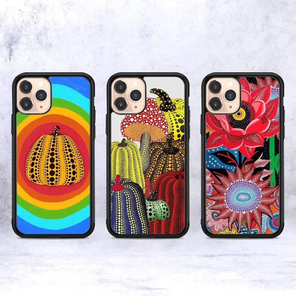Yayoi Kusama Pumpkin Phone Case For IPhone 17 16 Pro Max Air 13 12 Mini 14 15 Plus 11 PC+TPU Back Cover