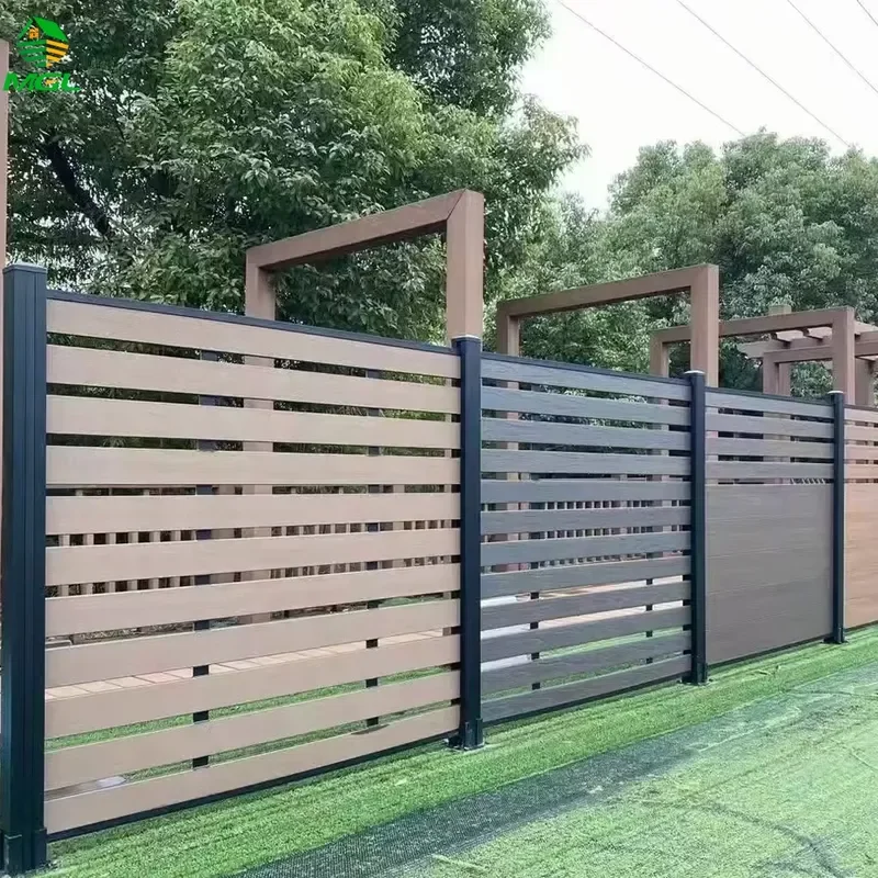 Exterior WPC Composite Fence Panels Decorative Outdoor Pool Garden Privacy Solution with Australia Style Painted Frame Finish
