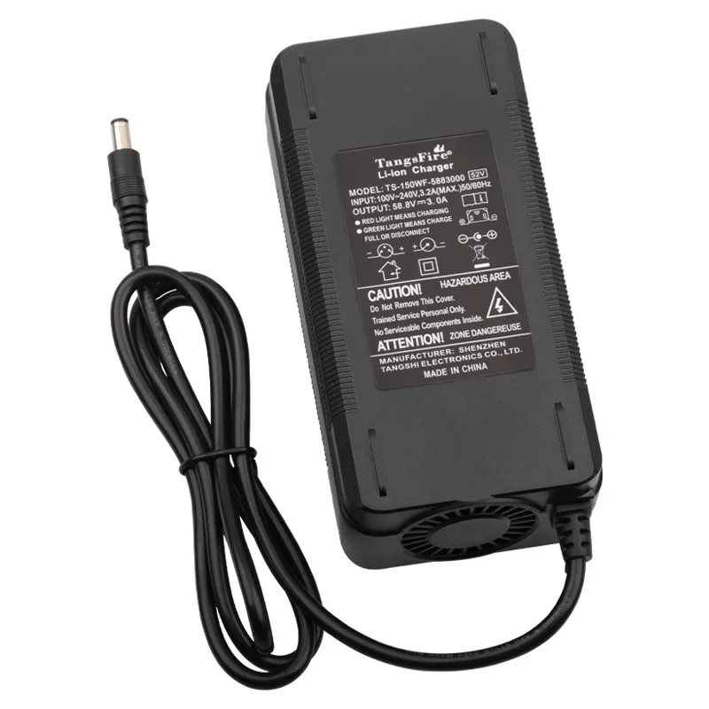 Output 58.8V 3A Li-ion Battery Charger 14Series For 52V Polymer Lithium Battery Charger XLR/DC/GX16/GX12 High Quality Connector