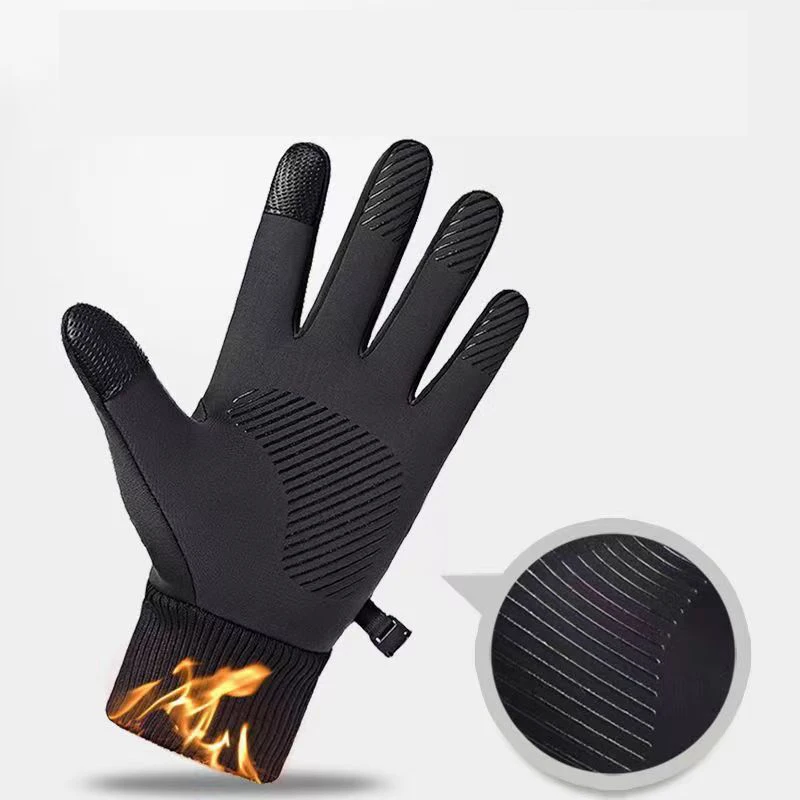 Luvas antiderrapantes de esportes térmicos para homens e mulheres, tela sensível ao toque, forro quente, clima frio, ao ar livre, esqui, condução, ciclina, inverno