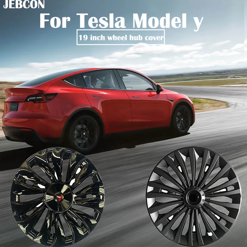 

hubcaps 19 inch for tesla model y 2019-24 New wheel cover 21 spokes Full edge protect PC ABSwheel cap add sporty performance