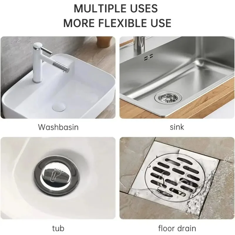 1Pcs Floor Filter Sink Strainers Hair Catcher For Kitchen Bathroom Accessories Silicone Drain Strainer Household Shower - view 5