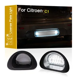12V LED Number Plate Lamp For Citroen C1 2005 2006 2007 2008 2009 2010 2011 2012 2013 White License Plate Light Assembly