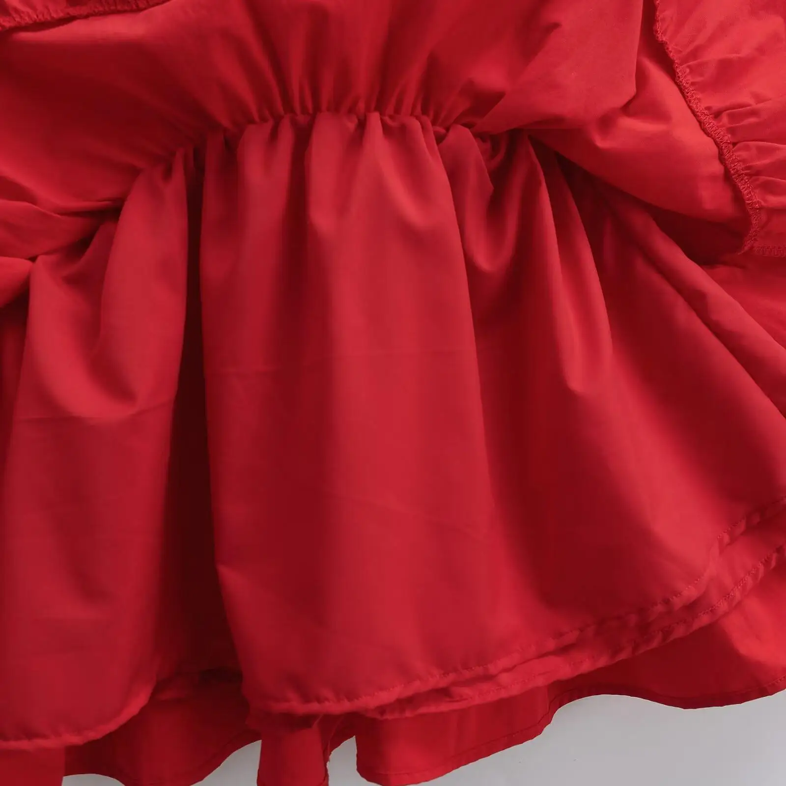 الباليه Sle الدانتيل حزام الدكتور المرأة الصيف جديد الخصر Cinching سليم نسيج مرن منتفخ ألف خط ort تنورة مثير عالية الخصر... #4