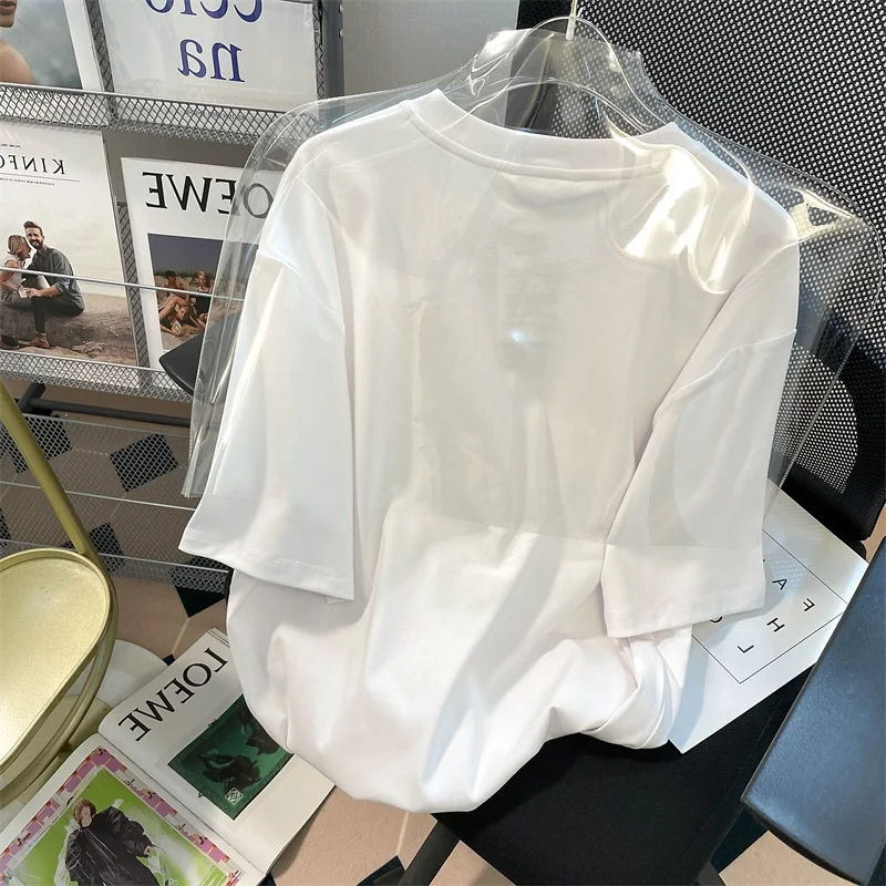 

Vintage Loose Fit ex ort Sve T-irt with 3D Laces Design Youthful Trendy Casual Top for Summer Season