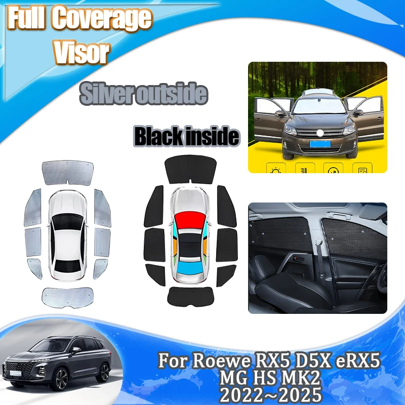 

For Roewe RX5 MK3 D5X eRX5 MG HS Accessorie MK2 2022 2023 2024 2025 Window Sunshades Sunproof Windshield Anti-UV Car Accessories