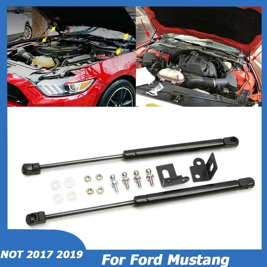 

For Ford Mustang 2015-2020 NOT 2017 2019 Front Engine Hood Bonnet Shock Lift Struts Support Gas Spring Bracket Car Accessories