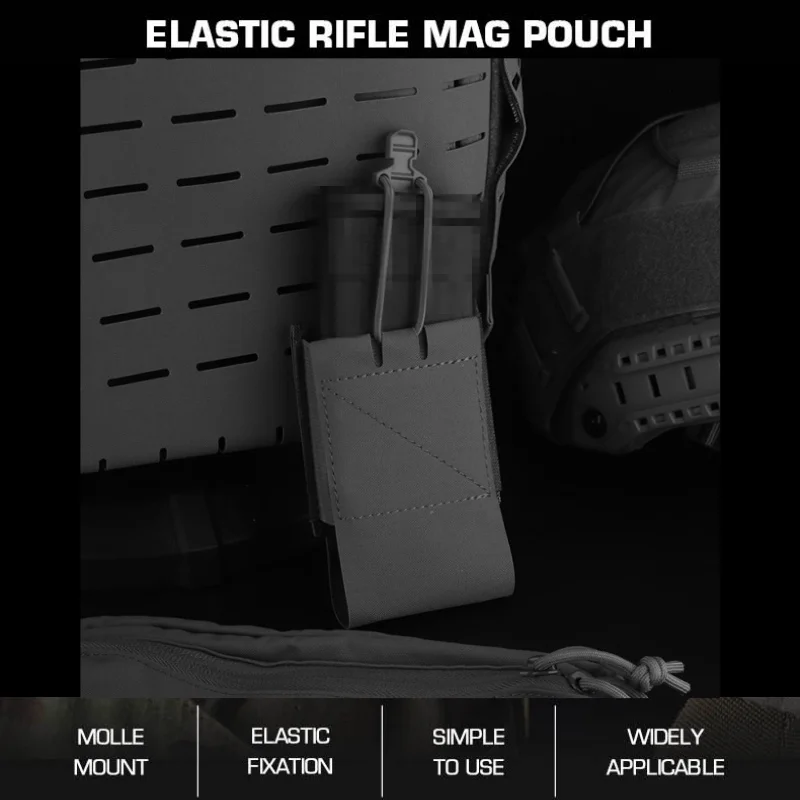 

Universal Elastic Ammo Pouch | Single Elastic Rifle Magazine Pouch | For Wilderness Exploration Survival Kits