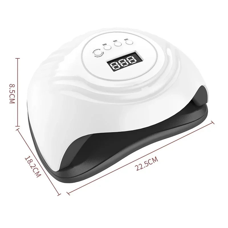 스마트 센서가 있는 UV LED 램프, 이중 광원 네일 램프, 4 타이머 네일 드라이어 램프, 모든 젤에 적합한 LED 매니큐어, 168W