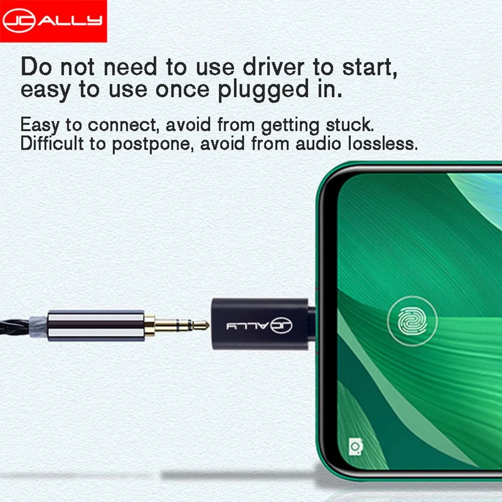 JCALLY JA04 HIFI 이어폰 표준 디지털 오디오 어댑터, ALC5686 오디오 휴대용 HIFI 디코딩 직렬 DAC 칩, 안드로이드 휴대폰용