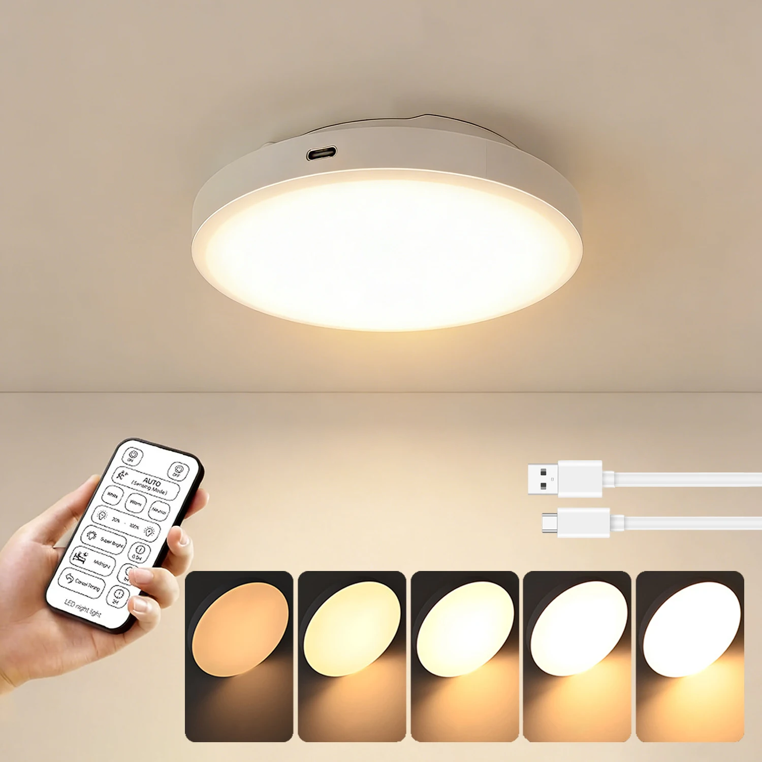 10000mAh 10000mAh Rechargeable Ceiling Light Radar Motion Sensor Ceiling Lamp with Remote Control for Bedroom Hallway Kitchen Garage - Aliexpress Deal