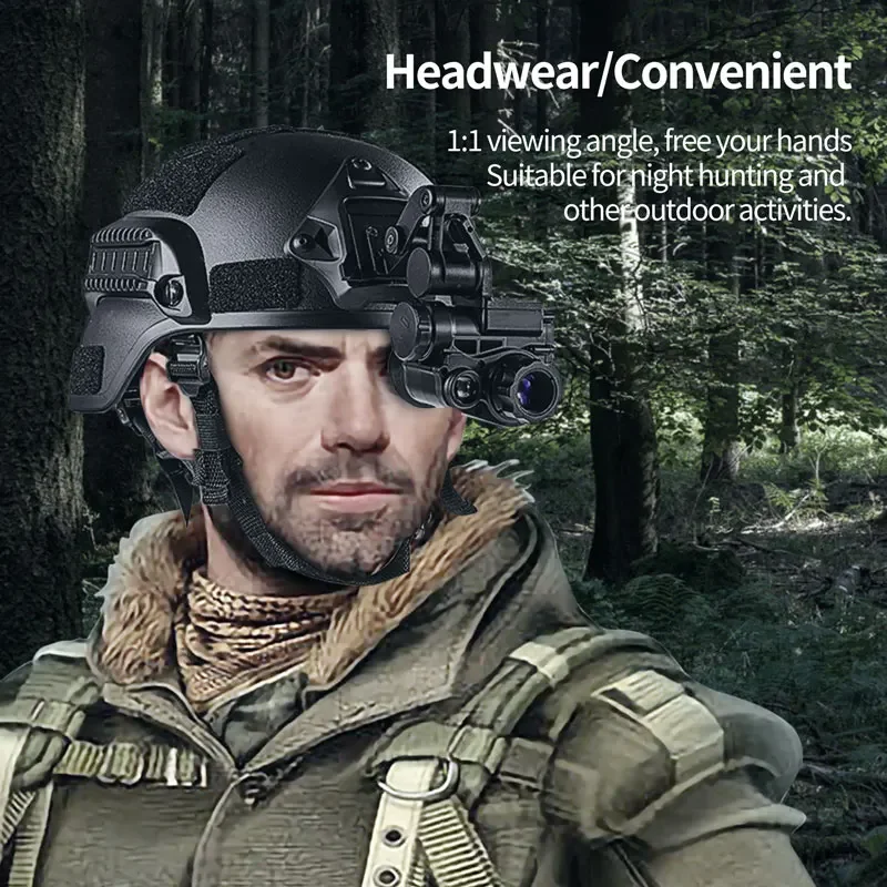 Digitale Nachtsichtbrille, Monokularhelm für Erwachsene, mit Helmhalterung, HD-Infrarot-Digital-Nachtsicht-Zielfernrohr