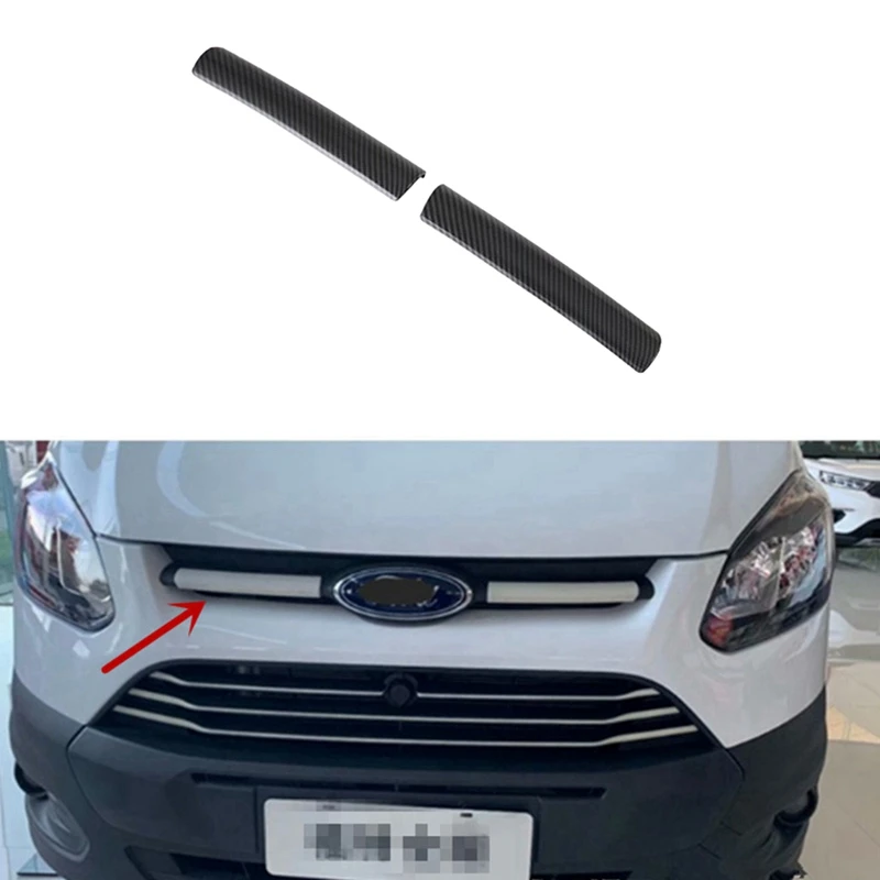 

For Ford Transit 2017 Tourneo Custom 2016 Carbon Fiber Style ABS Car Front Head Emblem Grill Cover Trim Styling Sticker