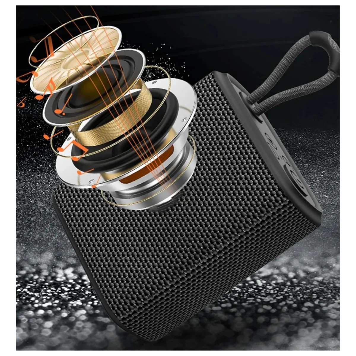 

JDLQ портативный беспроводной динамик водонепроницаемый Bluetooth динамик тканевый маленький динамик стерео бас маленькая стальная пушка