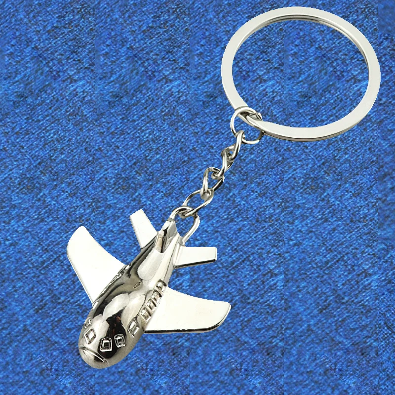 Travel Plane Keychain Pendant Metal Airplane Aircraft Key Chain Keyring Pilot Gift