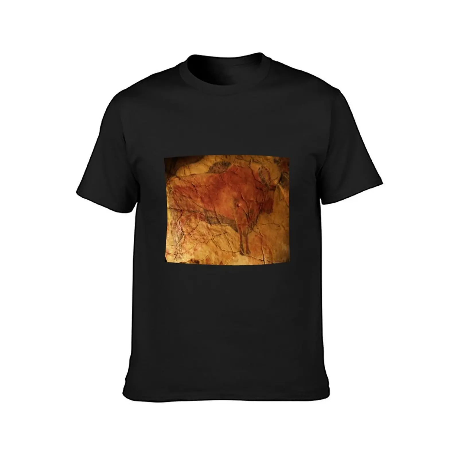 Altamira cave painting of a bison (E448/0102) T-Shirt sweat graphics vintage clothes mens t shirts casual stylish