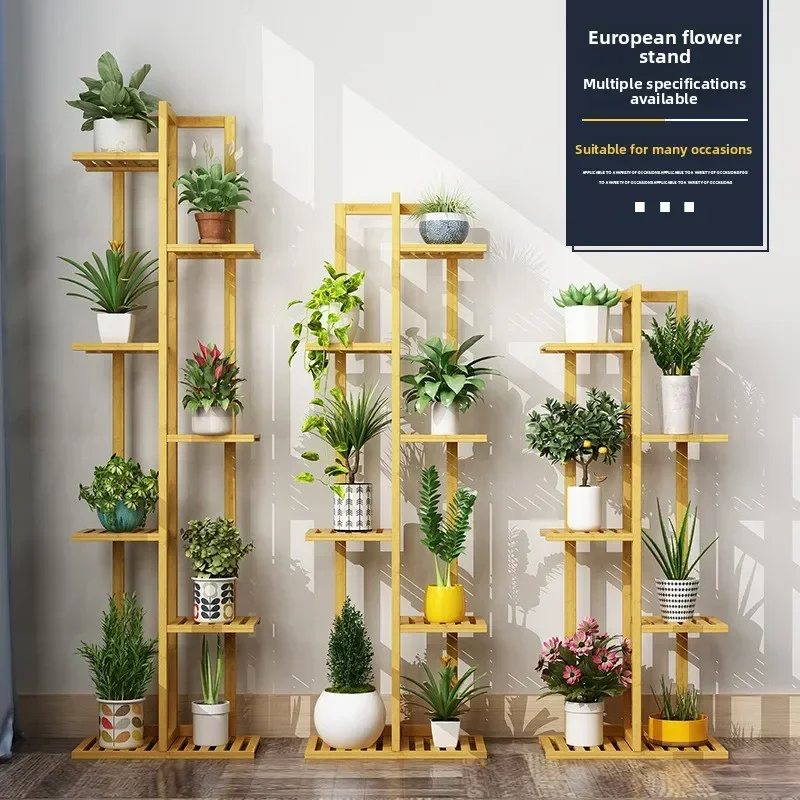 Floor-to-ceiling Balcony Flower Stand Living Room Multi-layer Potted Plant Rack Flower Pot Stand Outdoor Vertical Flower Stand