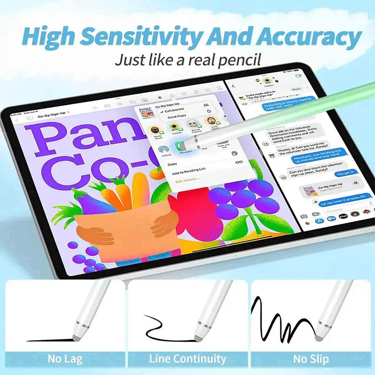 1-Pack Touch Pen, Suitable for Tablets, Universal Capacitive Pen Tip, Compatible with Mainstream Apple/Android Phones and Tablets on the Market. - view 2