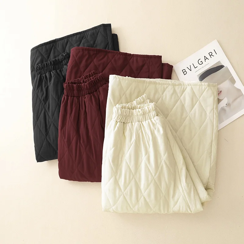 Warmth Lightweight Artistic Japanese Style Cotton Insert High Waist A-Line Skirt for Women Thickened Winter Midi Lantern Skirt