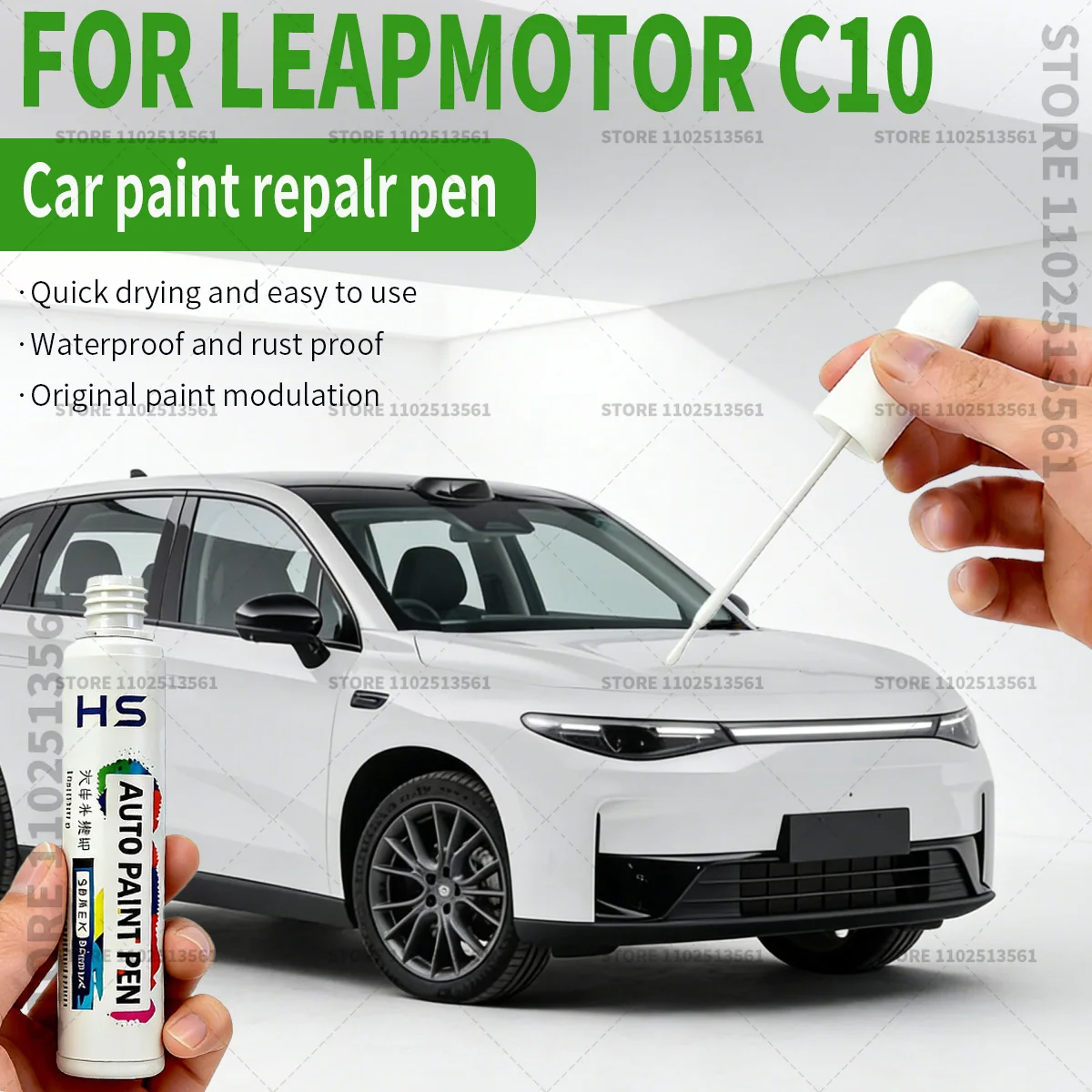 For 2024-2026 Leapmotor C10 Car Paint Repair Pen Restores Original Factory Paint Finish Purple Grey Glacier Blue C02 Blue Black