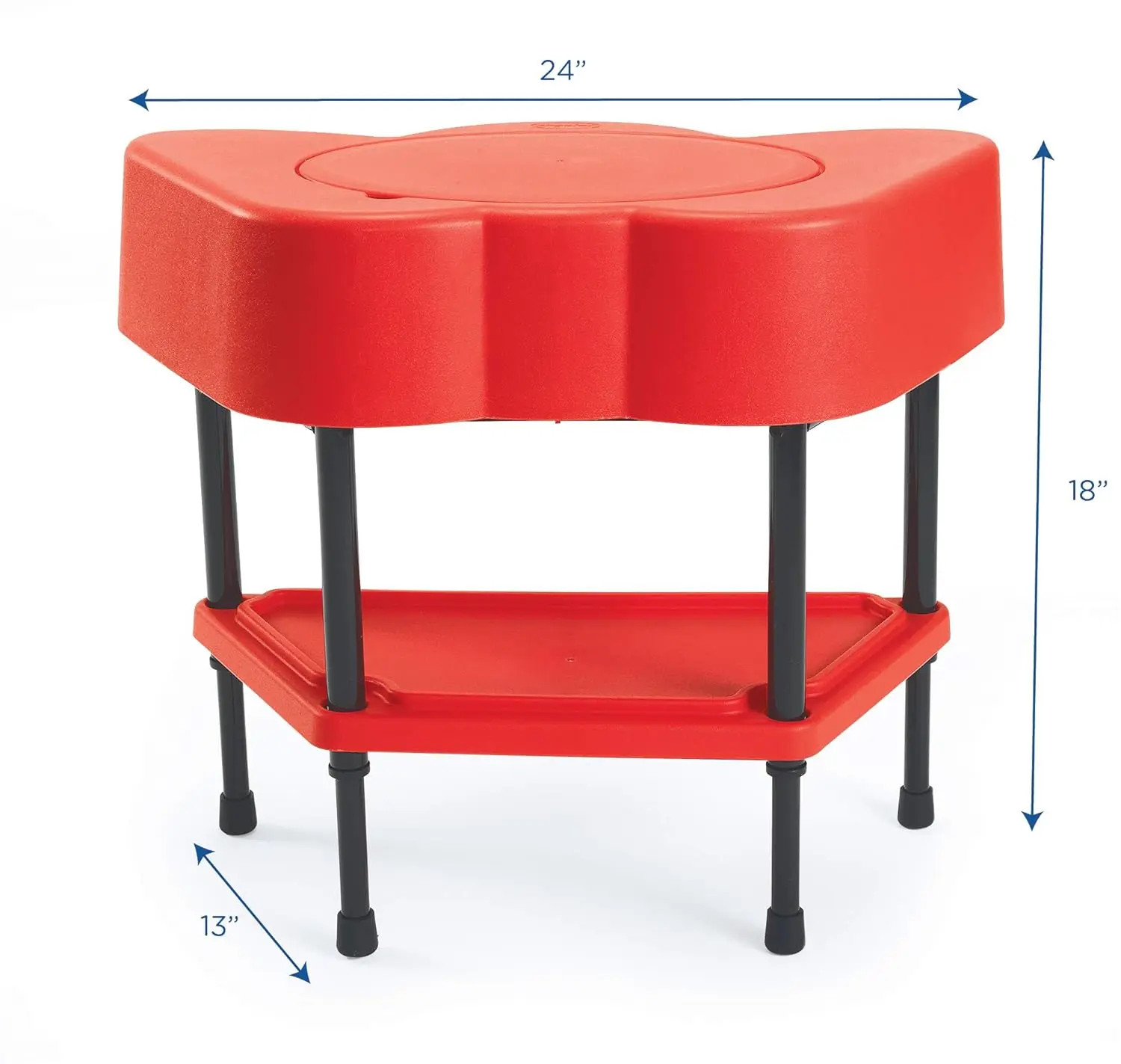 Factory AFB5100PR Toddler Sensory Table with Lid, Adjustable Height Sand & Water Indoor/Outdoor Play Equipment for Kids Playroom